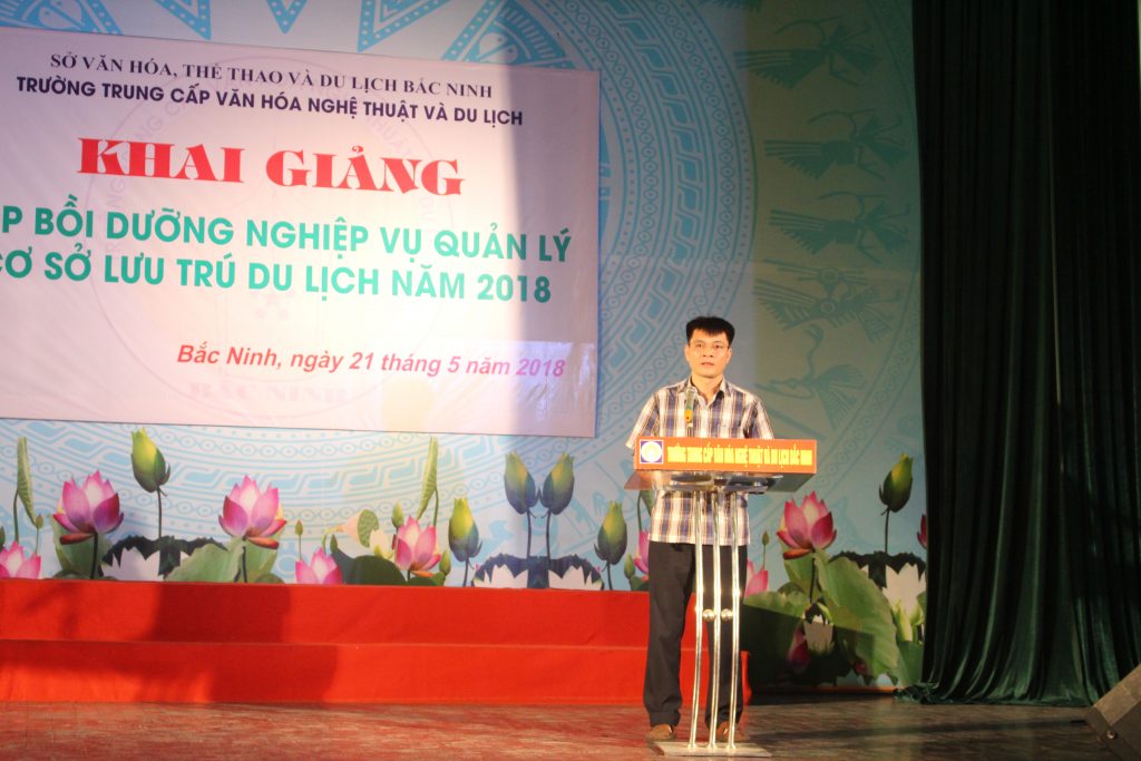 Khai giảng Lớp bồi dưỡng Nghiệp vụ quản lý Cơ sở lưu trú du lịch năm 2018 tại Bắc Ninh IMG 2965 1