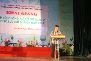 Khai giảng Lớp bồi dưỡng Nghiệp vụ quản lý Cơ sở lưu trú du lịch năm 2018 tại Bắc Ninh IMG 2965 1