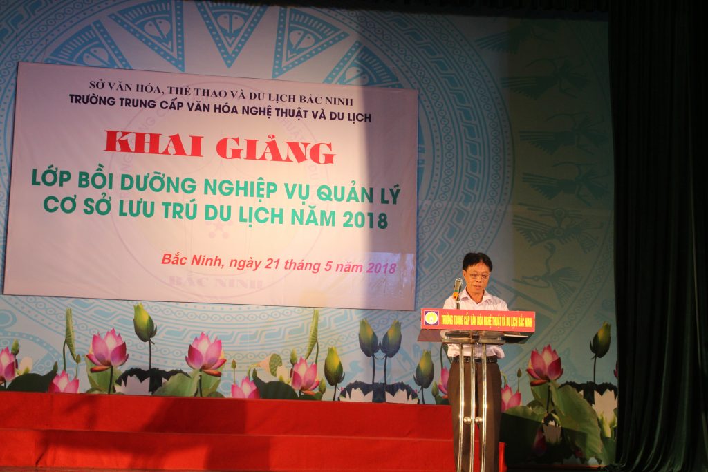 Khai giảng Lớp bồi dưỡng Nghiệp vụ quản lý Cơ sở lưu trú du lịch năm 2018 tại Bắc Ninh IMG 2967