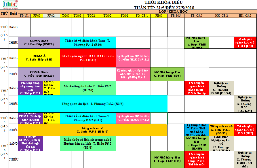 Thời khóa biêu Tuần 21 (Từ 21 đến 27/5/2018) TKB T21 1