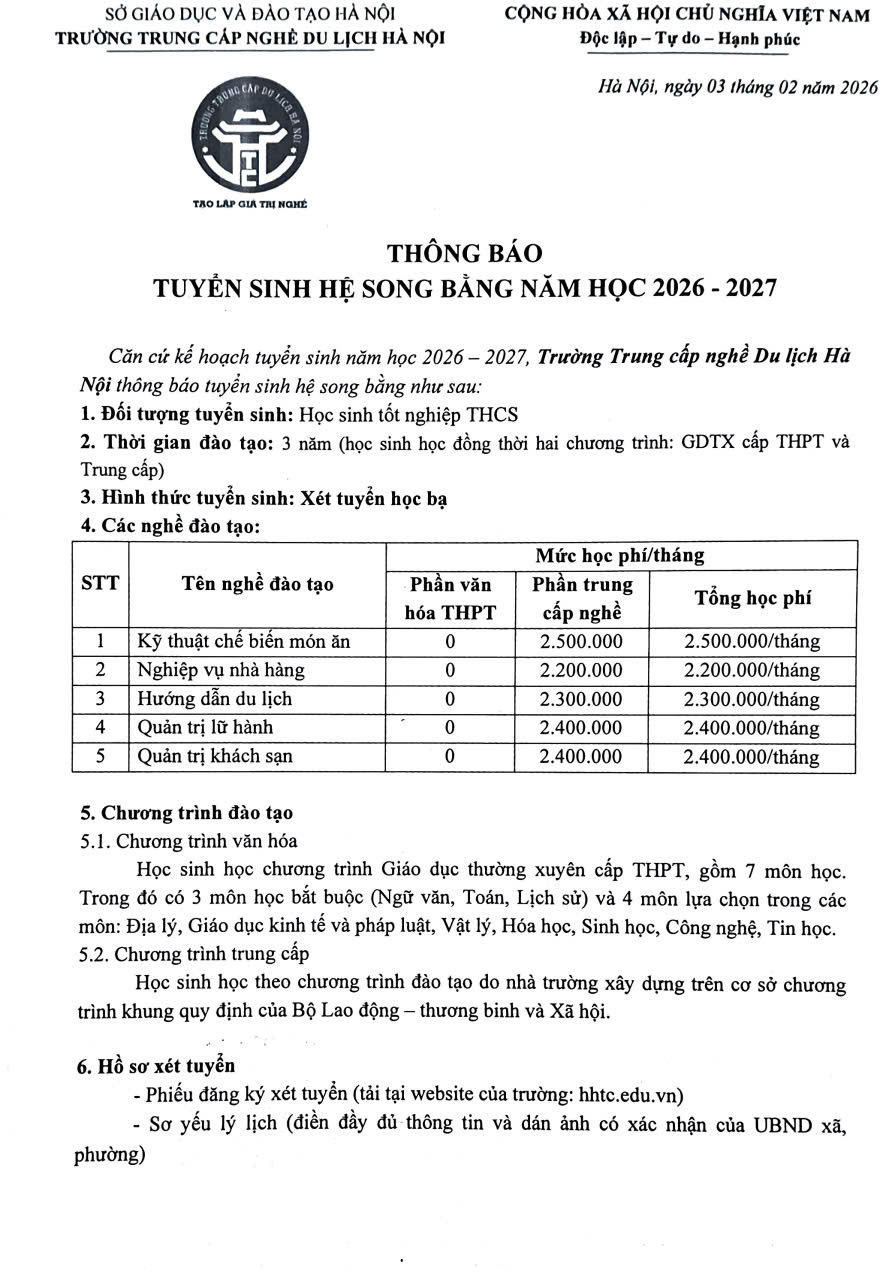 THÔNG BÁO TUYỂN SINH HỆ SONG BẰNG NĂM HỌC 2026 – 2027 z7723454158336 d52ff5c51d199b9057f8b7c3cc57d62b