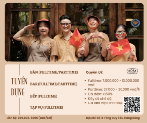 Xofa Café & Bistro tuyển dụng 2026: Cơ hội việc làm hấp dẫn cho học viên HHTC