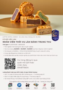 Lotte Hotel Hanoi tuyển dụng nhân viên thời vụ bánh Trung Thu 2026